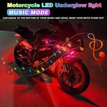 6 In 1 Motorcycle LED Neon Light Strip, Motorcycle Accessories, 16 Million Colors, APP And Remote Control, Hard Wiring, Multi-Function Display, Suitable For Most Models, Motorcycle LED Neon Light Kit - 6 In 1 Motorcycle LED Neon Light Strip - View 4