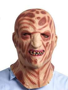 1 件恐怖鬼魂乳胶全头面具，搞笑秃头黑帮设计，适用于密室逃脱、节日鬼屋、恐怖化妆舞会 - 彩色 - 查看 2