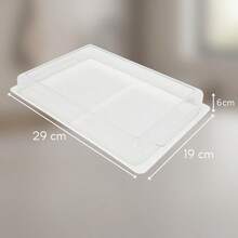 Porta Frios Duplo Com Tampa Organizador Geladeira Grande Resistente Para Presunto Queijo Mesa Posta