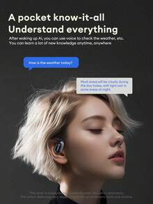 HYUNDAI Q18PRO AI Wireless Earbuds, High-Fidelity Stereo Sound, Directional Transmission, ENC Smart Noise Cancellation, Sensitive Microphone, Voice Call, Music, Gaming, Movie, Low Latency, Long Battery Life, Display, Multi-Function, Ear-Hook Wireless Earphones - Black - View 5