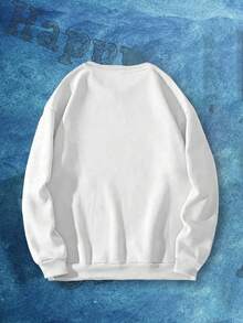 Customized Men Personalized Couple Name Casual Crew Neck Sweatshirt, Long Sleeve Top, Best Gift For Friends , Fall