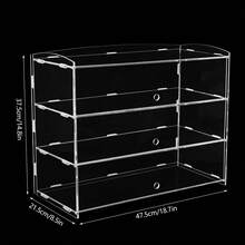 HOHOBLA Acrylic Display Case Countertop Bakery Display Case Cookie Candy Display Shelves Cabinet Showcase For Cupcake Donut Bakery ,Figure Display Case For Collectibles (3 Tiers) [Wonderful Gift For Family&Friends] - Clear - View 2