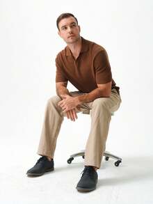 SHOESMALL Men's Retro Oxford Suede Business Casual Black Dress Shoes Plain Toe Oxfords Classic Formal Derby Shoes - 黑色 - 查看 6