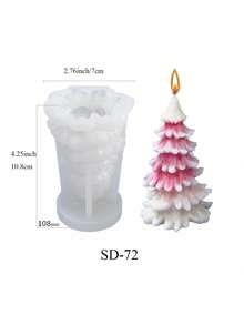 1/4 Stücke Weihnachtsbaum Silikonformen - DIY 3D Kerzen/Seife/Schokolade Herstellungsset - Baby Shower Gastgeschenke & Weihnachtsdeko Bastelzubehör
