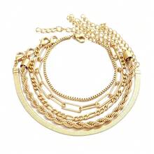 5-68 件优雅复古蝴蝶、心形、仿珍珠、扭结、星星、月亮、水钻、宽带、蛇链、编织链、几何 C 形耳环、项链、戒指、手链首饰套装，适合节日、派对、日常佩戴、节日礼物 - 彩色 - 查看 6