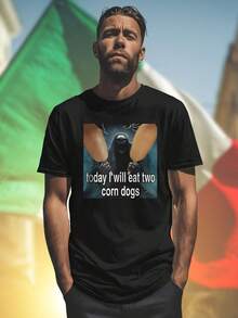 Today I Will Eat Two Corn Dogs Maglietta Uomo Divertente Moda Casual Idea Regalo Estate T Shirt Comoda Traspirante Alta Qualità Must Have Sconto Offerta Speciale