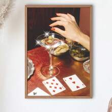 1PC, Áp phích vải bố, Áp phích Martini Poker, Bản in bài chơi cổ điển, Nghệ thuật xe đẩy quầy bar, Áp phích cocktail cổ điển, Trang trí phòng thẩm mỹ, Nghệ thuật treo tường phong cách, Nghệ thuật treo tường trang trí nhà cửa, Có thể treo trong phòng khách, Phòng, Quà tặng ký túc xá, Sinh nhật, Tốt nghiệp - Nhiều màu A - Xem 12