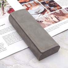 Simple English Style Glasses Box Pu Leather Student Myopia Portable Pressure Glasses Storage Box Sunglasses Box, Gender Reveal Party, Perfect For Birthdays, Weddings, Parties, The Perfect Gift For Colleagues, Friends, And Family, Back To School - Coffee Brown - View 12