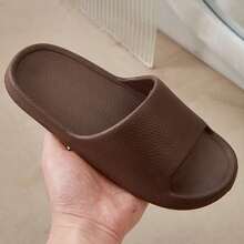 Zapatillas de Verano Ligeras de EVA para Mujeres, Sandalias de Interior, Zapatos Cómodos para Baño y Ducha para el Hogar y Parejas, Ropa Casual - Marrón - Ver 5