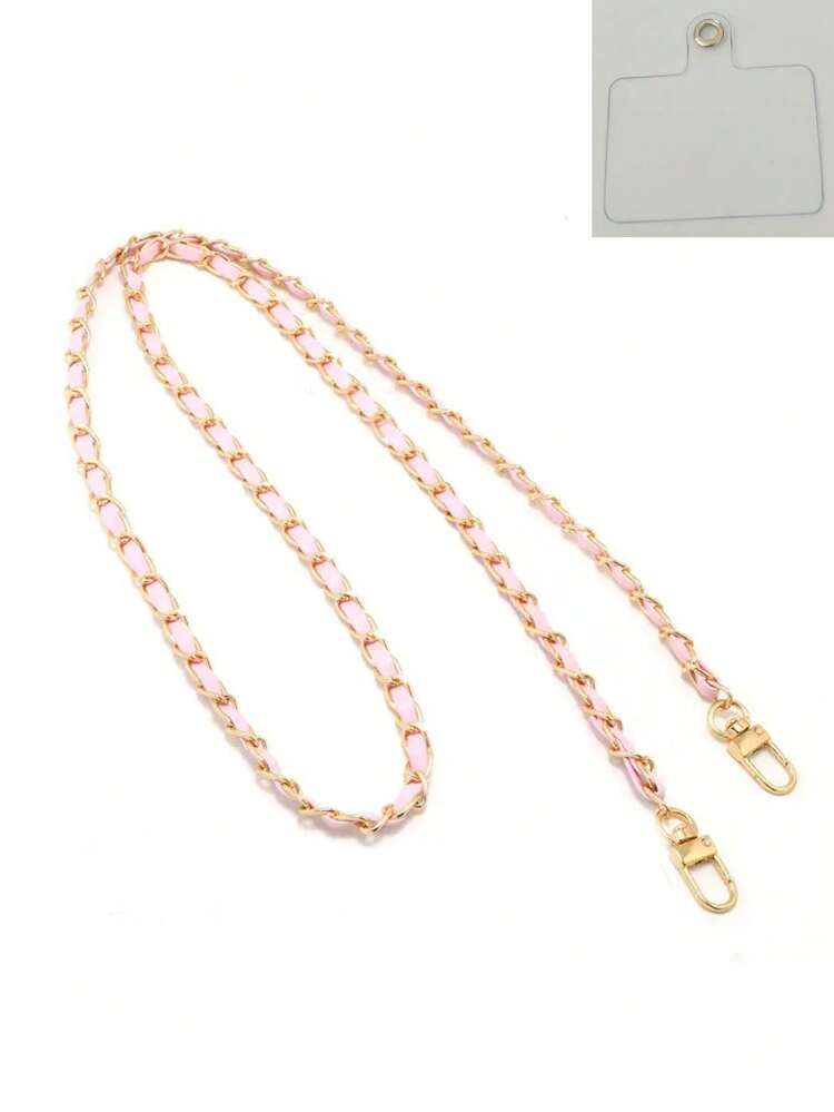 Hot Selling Leather Chain Strap, Summer Bag Accessories DIY Shoulder Strap, Phone Lanyard (No Colored Pads, Comes With Transparent Pads) - Multicolor - View 13