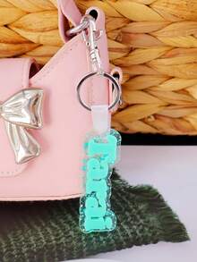 1 Pc Custom Acrylic Bag Tag Keychain 3D Backpack Tags Kids Tags Keychain Acrylic Name Tag Lunch Box Tag Luggage Tag Diaper Bag Tag Kids Backpack Tag Gift For Mom,Customized Keychains & Accessories,Easy Comfort,Apparel Accessories,Chic Autumn,Boyfriend,Girlfriend,Family,Friends - Silvery - View 25