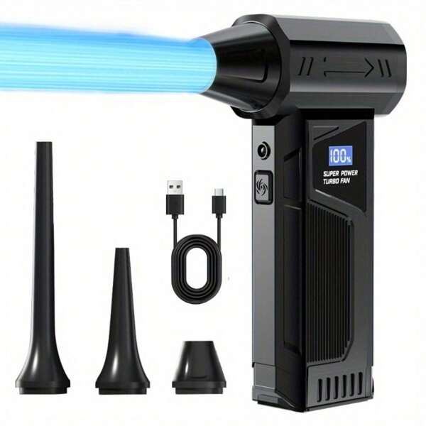 Mini Fan, 990,000 RPM Electric Portable Air Dust Collector, Mini Blower, 4000mAh Rechargeable Cordless Jet Fan, For Keyboard, Computer, Car, And Home Cleaning