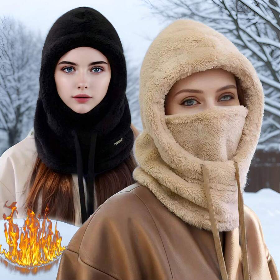 1 Pc Balaclava Wind-Resistant Winter Face Mask,Fleece Ski Mask For Men And Women,Warm Face Cover Hat Cap Scarf