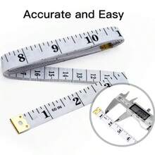 1 Piece Portable White Tape Measure Self-Tightening Body Measuring Ruler For Measuring Body, 60 Inches/150 Cm, Convenient For Measuring Waist, Chest, Etc., Good Looking And Beautiful, Strong Durability, Reusable, Simple Operation, Easy To Carry, Clear Data - 白色 - 查看 3