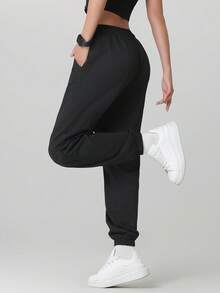 3件套女士纯色休闲裤，带口袋，适合日常穿着、徒步、旅行、远足、跑步、骑行、慢跑等多种场合，春季皆宜。 - 淺灰紫 - 查看 7