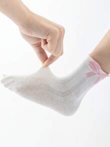 4 đôi tất trẻ em cổ ngắn với nơ 3D nhiều màu sắc, tất trắng dài đến bắp chân, thích hợp mặc đi học, dễ thương và vui nhộn, thể thao và chạy bộ, kiểu công chúa ngọt ngào, phù hợp cho mùa xuân, hè, thu và đông, món quà đáng yêu cho bé gái, phù hợp cho bé từ 1-12 tuổi, màu ngẫu nhiên. - Nhiều màu - Xem 11