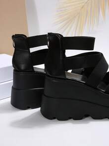 Summer 2025 New Women's Black Strap Sandals - Versatile, Comfortable - màu đen - Xem 7