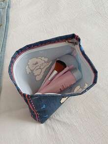 可爱卡通印花化妆包 复合面料化妆包 唯美女士手提包 钱包 收纳化妆包 女生行李包 旅行收纳包 可爱收纳包 开学季学生必备 学校假期旅行必备包 返校用品女士旅行包 - 彩色 - 查看 10