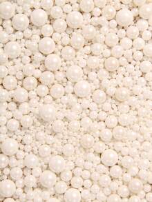 130克/4.59盎司混合装珍珠糖粒，适用于蛋糕装饰，糖果珍珠，适合婚礼派对装饰，圆形白色、亮金色、银色珍珠糖粒，可用于冰淇淋、纸杯蛋糕、烘焙、奶油、生日派对等。 - 彩色 - 查看 3