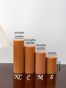 Brown Cylindrical Scented Candle, Decorative Candle Set, Candle Center Decor, Best Friend Gift, Women's Gift, Winter Gift, Home Decor Candle, Christmas Cone Candle - Brown - View 4