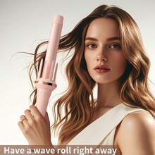 This 28mm Auto Curling Iron Is Equipped With Automatic Curling Devices On Both Sides, Providing 3 Temperature Settings, Built-In Negative Ion Generator, Smart Timer And Sensor, And Auto Shut-Off Function. It Can Easily Create Big Waves And Beach Curls With One-Touch Automatic Release, Making It A Professional Auto Curler That Can Hold The Style For Long. Suitable For Mother's Day, Valentine's Day And Other Holidays, As Well As For Home And Travel Use. - EU C Type Plug(220-240V) - View 2