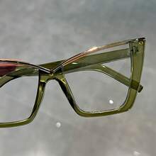 Vintage Cat Eye Transparent Lens Computer Glasses Jelly Color Frame For Women - Fashion Glasses Eye Protection - quả cam - Xem 10