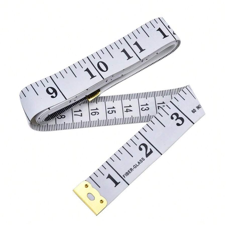 1 Piece Portable White Tape Measure Self-Tightening Body Measuring Ruler For Measuring Body, 60 Inches/150 Cm, Convenient For Measuring Waist, Chest, Etc., Good Looking And Beautiful, Strong Durability, Reusable, Simple Operation, Easy To Carry, Clear Data - 白色 - 查看 1
