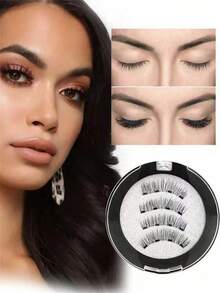 Magnetic Eyelash Set - Natural Lashes, No Glue Or Eyeliner Needed, Lightweight & Reusable, Optional Comes For Easy Application - Multicolor - View 4