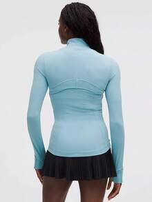 Define Jacket Nulu Washed Blue-For Yoga Gym Running-Sweat-Wicking-Yoga-All Seasons Sport-Spring/Summer-Autumn/Winter-Back To School - 水洗藍 - 查看 3