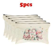 圣诞主题化妆包，多件套可选（1/5/10/20件），多功能珠宝袋，圣诞礼品袋，零钱包，糖果袋，带有圣诞老人，精灵，圣诞树和其他节日设计，是营造圣诞气氛的必备品，便携多用途实用布袋，充满节日气氛，圣诞节和新年聚会，派对，礼品分发和存储的必备包装袋，适合男士和女士