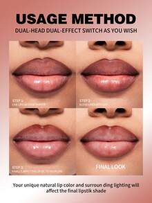 HANDAIYAN 二合一水彩唇彩,滋润保湿,镜面般光泽,持久显色,打造自然唇色。适合返校季、校园派对、新手妆容、万圣节、圣诞节、秋冬季节。是派对、海滩旅行、露营、校园节日活动的理想之选。女士面部彩妆,适合秋冬季节。生日、情人节、母亲节的理想礼物。狂欢节派对必备。最佳色彩选择。 - 彩色 - 查看 7