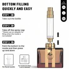 Travel Perfume Refillable Atomizer, 8ml Mini Genuine Leather Cologne Sprayer, Protable Pocket Size Empty Fragrance Spray Bottle(White)