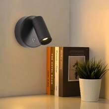 2pcs ABS Material LED Wall Lamp, USB Powered, 360° Rotatable Night Light, Touch Switch, 3-Color Adjustable, Modern Standalone Or Magnetic Wall Mounted Spotlight Suitable For Indoor/Outdoor/Living Room/Dining Room/Bedroom/Bar Decor