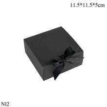 1个可折叠礼盒，礼品包装盒，沙特国庆节礼盒，适合作为送给家人和朋友的通用节日礼物 - 黑色 - 查看 12