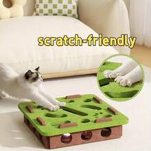 BVEOYPET 1件，猫咪自娱自乐玩具，缓解无聊，解放主人双手，宠物娱乐刺激智力的智能挖洞玩具，耐用耐刮的挖洞玩具，猫形转盘游戏迷宫盒，猫抓板，猫玩具。 - 彩色 - 查看 5