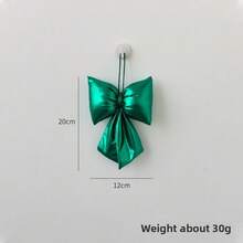 Adorno colgante de árbol de Navidad con lazo de cuero glaseado, decoración del hogar para fiestas, decoración navideña, decoración de invierno para el hogar