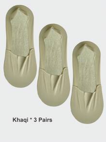 1/3/6 Pairs Men's Solid Bottom Breathable Solf Nylon Upper Low Cut Invisilbe No Show Socks With Non-Slip Gel At Heel, Suitable For Sports Or Daily Use - Multicolor - View 17