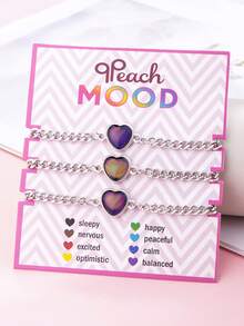 2/3 szt. Naszyjnik ze stopu cynku dla dziewcząt, zmieniający kolor, wrażliwy na temperaturę, z zawieszką w kształcie kota, jednorożca i serca, prezent dla najlepszej przyjaciółki i dziewczyny