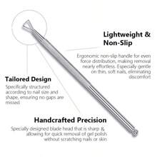 ART LALIC Stainless Steel Cuticle Pusher, Gel Nail Scraper, Callus Remover, Suitable For Home And Nail Salon Use - Multicolor - View 3