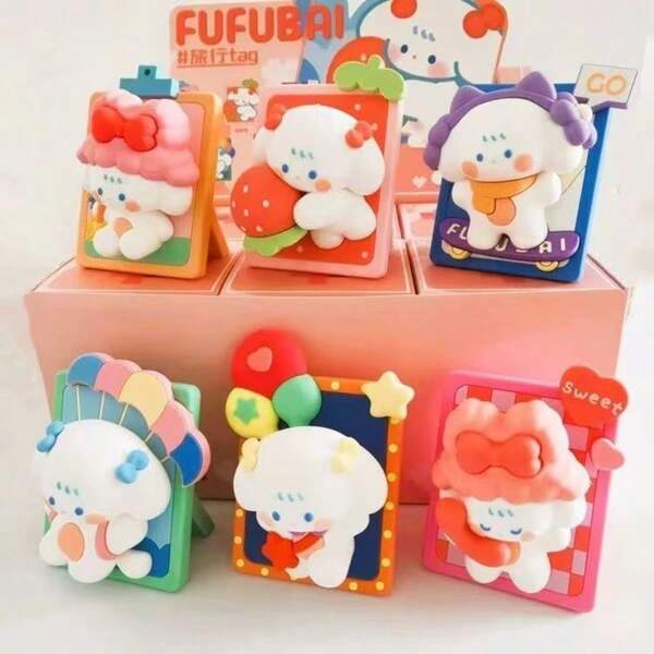 1pc FUFUBAI Puppy Travel Series Ornament Figurine Gift Blind Box