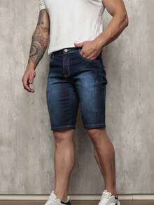 Liza Men's Denim Shorts With Lycra - tiền xu - Xem 2