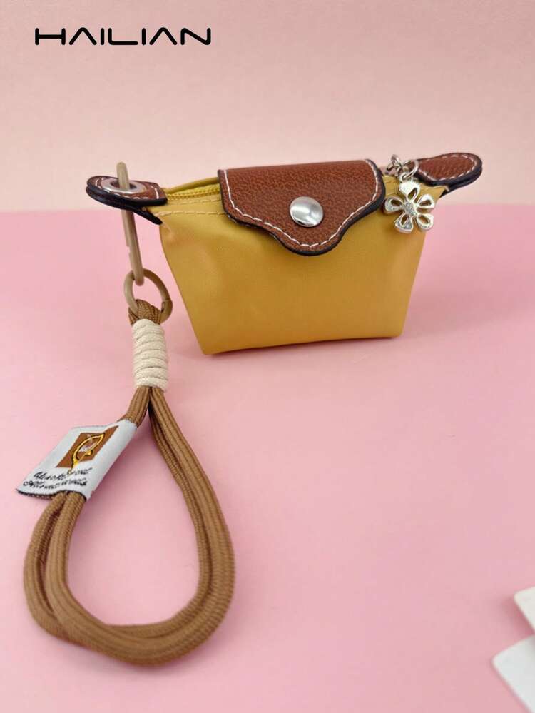 HAILIAN 女士迷你简约纯色PU拼接零钱包口红包蓝牙耳机包沙滩旅行收纳防晒包礼物小礼品收纳包多色可选女士钱包迷你钱包钱包腕包钱包硬币钱包 - 彩色 - 查看 21