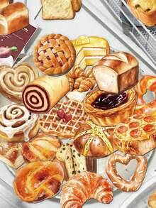 50/150/250pcs Baking Bread & Dessert Stickers For Decorating Luggage, Skateboard, Phone, Computer, Scrapbook - Multicolor - View 3