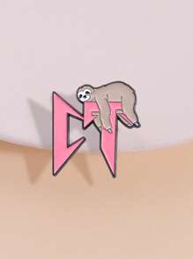 1pc Cute Sloth Shaped Golf Ball Marker/Hat Clip, Cartoon Fun Metal Alloy Baseball Cap Badge Accessory For Men & Women Daily Wear