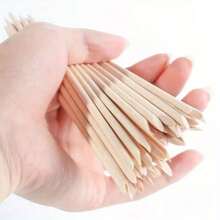 1000/500/300/100/10pcs Orange Wood Cuticle Pusher, Double-Sided Multi-Purpose Wooden Cuticle Remover, Manicure Pedicure Tool, Cuticle Pusher Or Eyebrow Waxing Stick, For Facial Hair Removal - Ginger - View 8