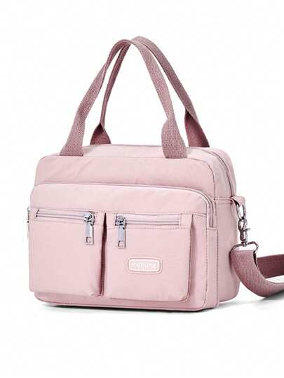 Women's Handbag, Multi-Pocket Zipper Backpack, Waterproof Nylon Shoulder Bag, Coin Purse