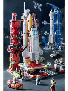 1 件 2025 新款兼容火箭发射中心模型积木玩具，航空航天男孩/女孩飞机玩具，创意儿童礼物 - 生日礼物 - 完美礼物 - 彩色 - 查看 5