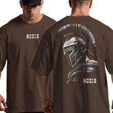 Spartan Oversized T-Shirt For Bodybuilder Gym Workout - 鏽棕色 - 查看 2