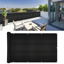 5M Privacy Garden Fence Panel Cover Balcony UV Protection Shade Screen Patio - Black - View 1