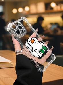 Simple And Beautiful Printed Cartoon Style Cartoon Goose Print Soft Shell Elegant And High-End Light Luxury, Durable And Long-Lasting, Resistant To Scratches And Drops (For National Day, National - 無色 - 查看 4